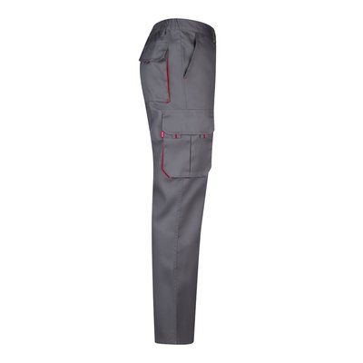Pantalón sarga multibolsillos bicolor
