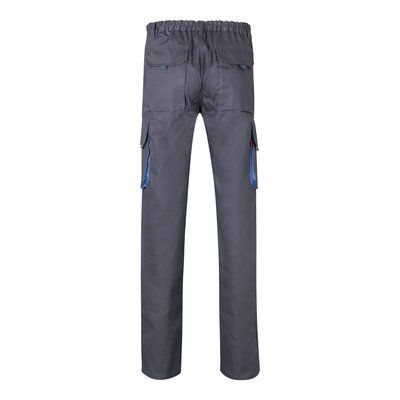 Pantalón sarga multibolsillos bicolor