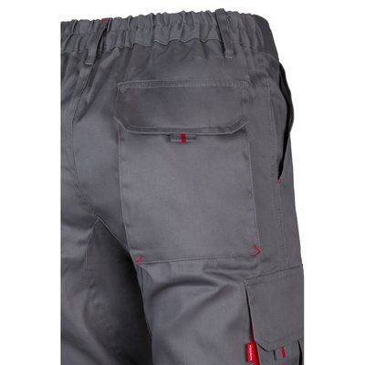 Pantalón sarga multibolsillos bicolor
