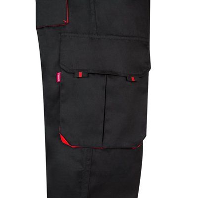Pantalón sarga multibolsillos bicolor
