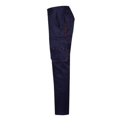 Pantalón sarga multibolsillos bicolor