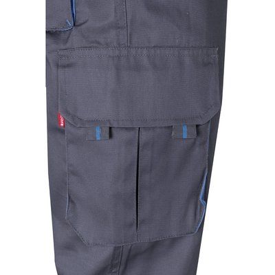 Pantalón sarga multibolsillos bicolor