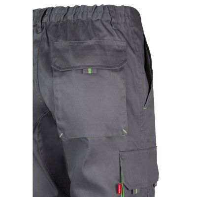 Pantalón sarga multibolsillos bicolor