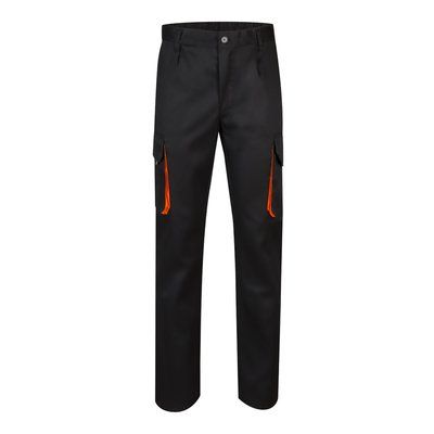 Pantalón sarga multibolsillos bicolor