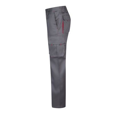 Pantalón sarga multibolsillos bicolor