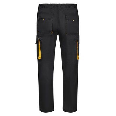 Pantalón sarga multibolsillos bicolor
