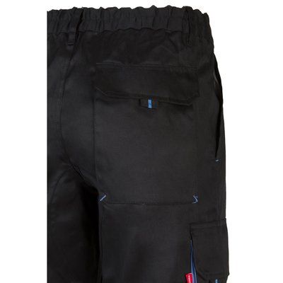 Pantalón sarga multibolsillos bicolor