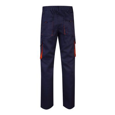 Pantalón sarga multibolsillos bicolor