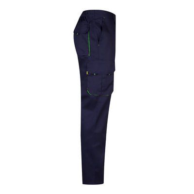 Pantalón sarga multibolsillos bicolor