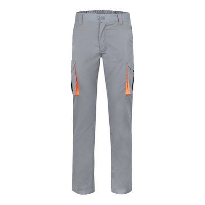Pantalón sarga multibolsillos bicolor