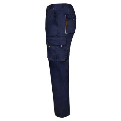 Pantalón sarga multibolsillos bicolor