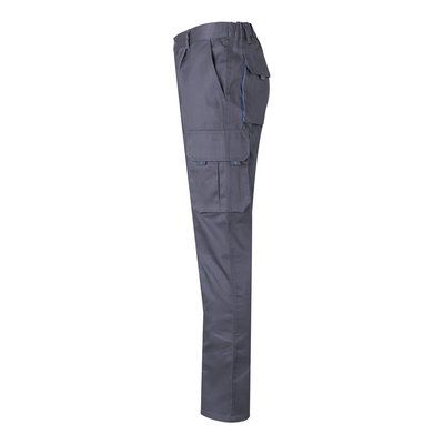 Pantalón sarga multibolsillos bicolor