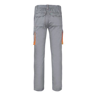 Pantalón sarga multibolsillos bicolor