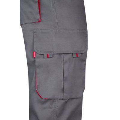 Pantalón sarga multibolsillos bicolor
