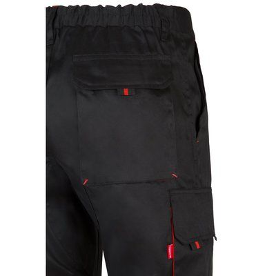 Pantalón sarga multibolsillos bicolor