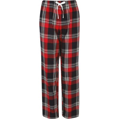 Pantalón Tartán de algodón para mujer Red / Navy Check S