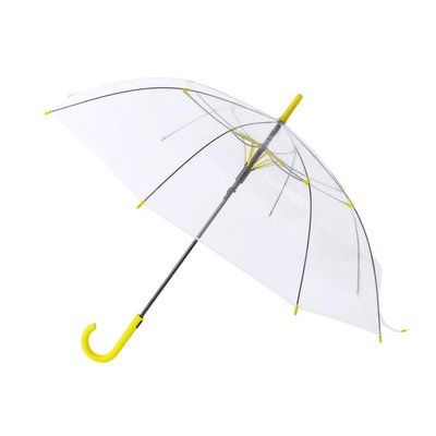Paraguas Antiviento Transparente 100cm Amarillo