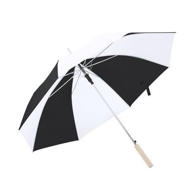 Paraguas Automático Blanco / Negro