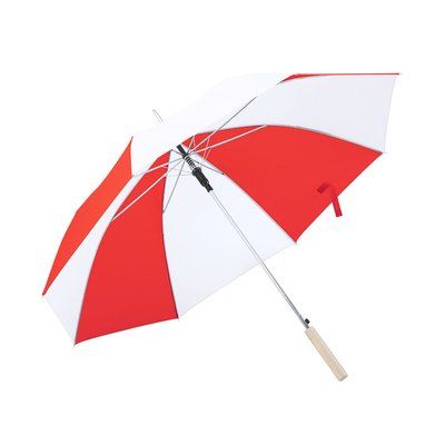 Paraguas Automático Blanco / Rojo