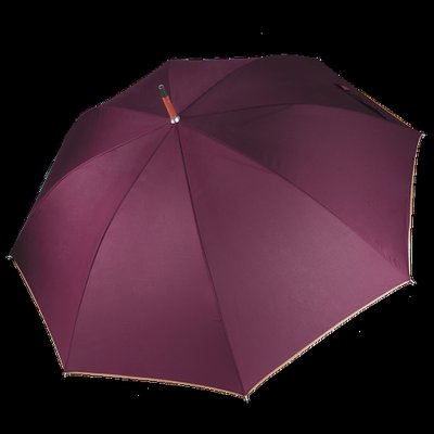 Paraguas clásico mástil de madera Burgundy / Beige