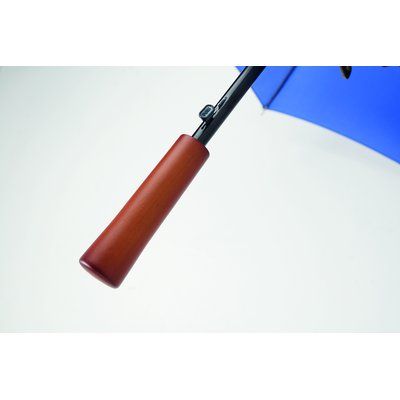 Paraguas ecológico de pongee RPET 190T 23" con mango de madera Azul Royal