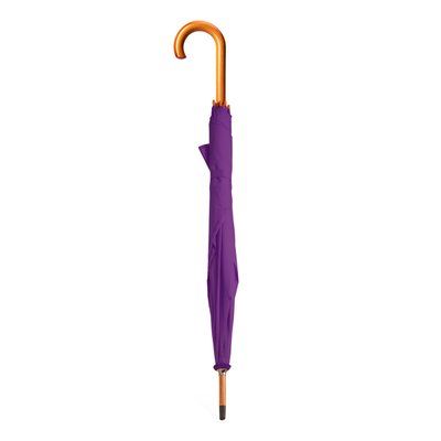 Paraguas con mango y bastón de madera Morado Talla Única Adulto