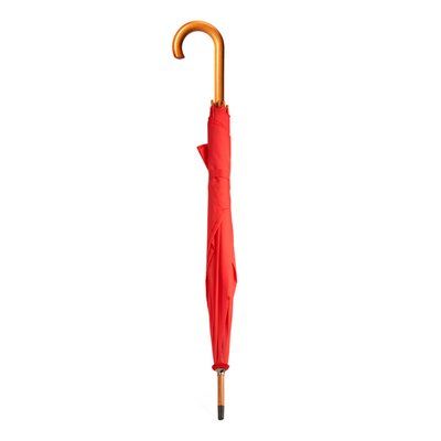 Paraguas con mango y bastón de madera Rojo