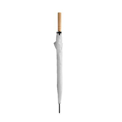 Paraguas con mango de madera Blanco Talla Única Adulto