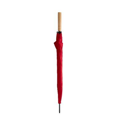 Paraguas con mango de madera Rojo Talla Única Adulto