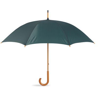 Paraguas manual con mango de madera Verde