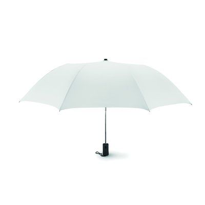 Paraguas plegable de 21 pulgadas de apertura automática Blanco