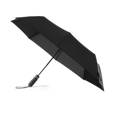 Paraguas plegable con apertura automática y mango de EVA Negro