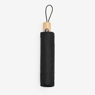Paraguas plegable con funda y cierre fácil Negro
