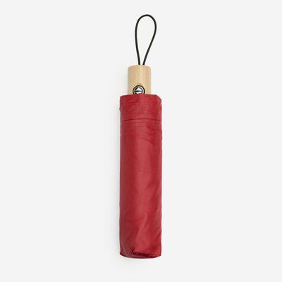 Paraguas plegable con funda y cierre fácil Rojo Talla Única Adulto