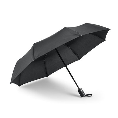 Paraguas plegable con funda Negro