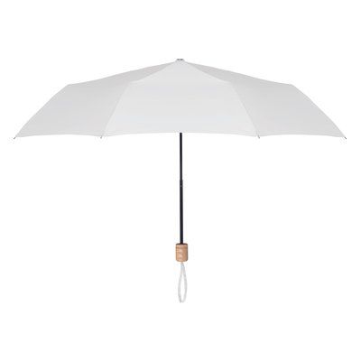 Paraguas plegable personalizado de colores sobrios y con funda Blanco
