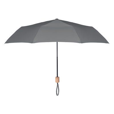 Paraguas plegable personalizado de colores sobrios con funda Gris