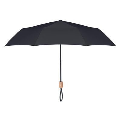Paraguas plegable personalizado de colores sobrios con funda Negro