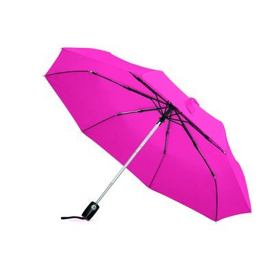 Paraguas plegable de poliester e interior de fibra de vidrio Fucsia