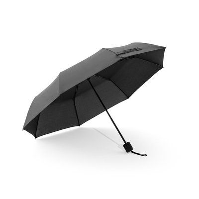 Paraguas plegable de poliéster reciclado Negro