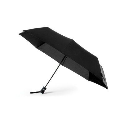 Paraguas en pongee plegable con apertura automática Negro