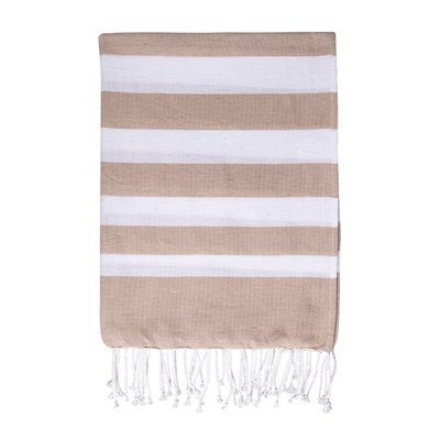 Pareo de algodón reciclado Beige