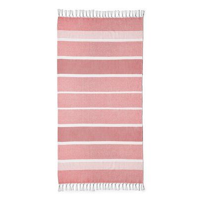 Pareo con toalla rizo 100% algodón de 340 g/m² Rojo Talla Única Adulto