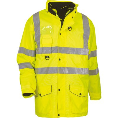 Parka alta visibilidad impermeable Hi Vis Yellow 3Xl