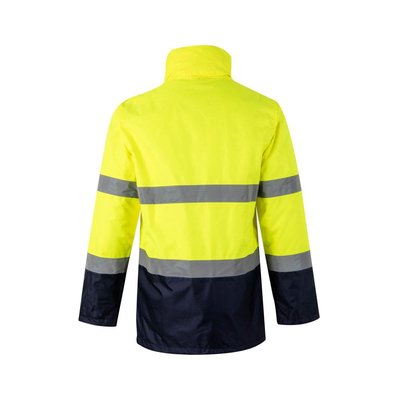 Parka con bandas reflectantes y capucha