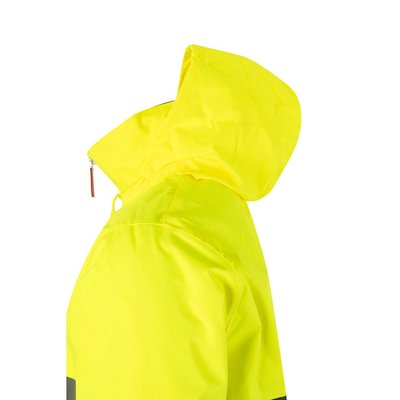 Parka con bandas reflectantes y capucha
