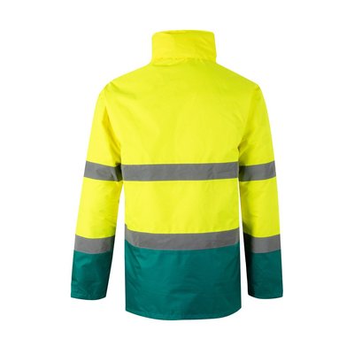 Parka con bandas reflectantes y capucha