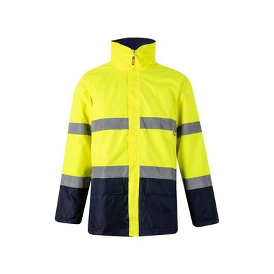 Parka con bandas reflectantes y capucha