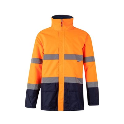 Parka con bandas reflectantes y capucha