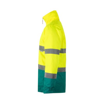 Parka con bandas reflectantes y capucha